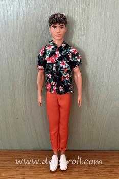 Barbie - Poupée Ken Fashionistas n° 184 - Tenue avec Chemise Hawaïenne et  Pantalon à Revers Orange - Emballage Réutilisable - Cadeau dès 3 ans, HBV24  : : Jeux et Jouets